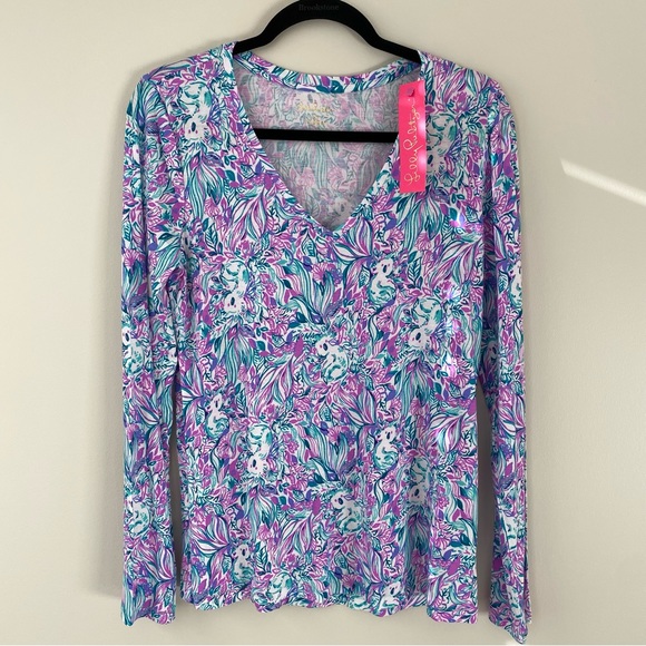 Top Long Sleeve Designer By Lilly Pulitzer In Multi-colored, Size: Xs